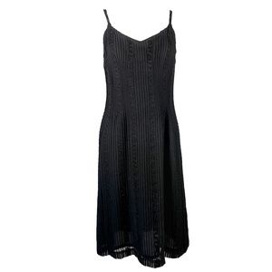 Tahari Beautiful Black Beaded Silk Dress